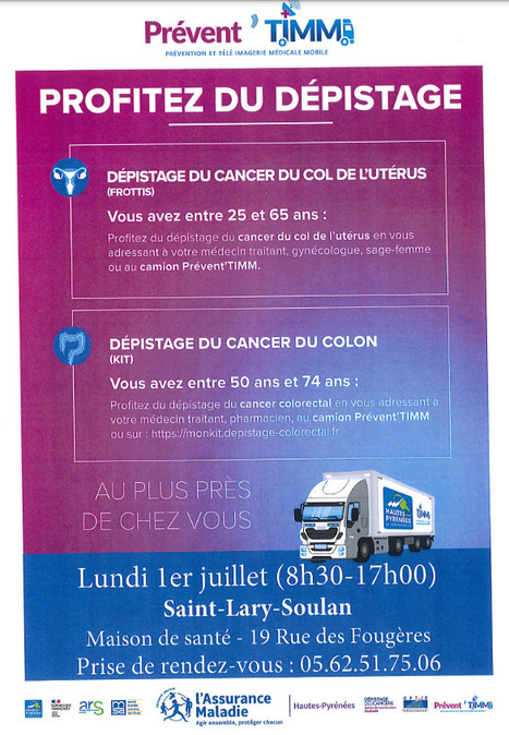 Dépistage santé à Saint-Lary le 1er juillet | Vallées d'Aure & Louron - Pyrénées | Scoop.it