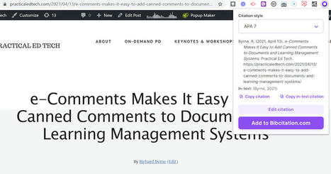 Extension Makes It Easy to Create Citations via @rmbyrne  | Educación hoy | Scoop.it