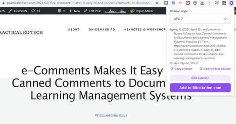 Extension Makes It Easy to Create Citations via @rmbyrne  | iGeneration - 21st Century Education (Pedagogy & Digital Innovation) | Scoop.it