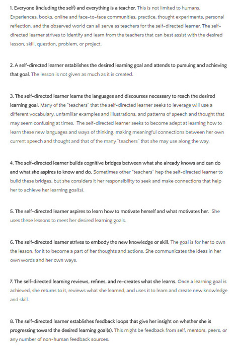 Seven Laws of the Self-directed Learner | Andragogy | Heutagogy | eSkills | 21st Century Learning and Teaching | Scoop.it