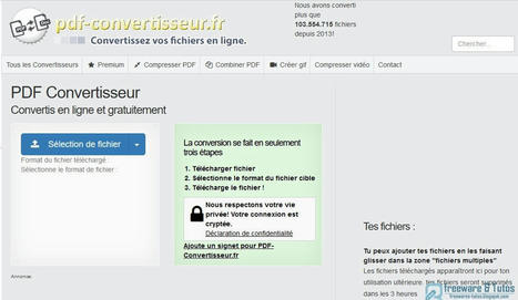 PDF-Convertisseur.fr : une mine d'or pour la conversion de fichiers (documents, musique, vidéo, photos, etc) | CONNECTED! | Scoop.it