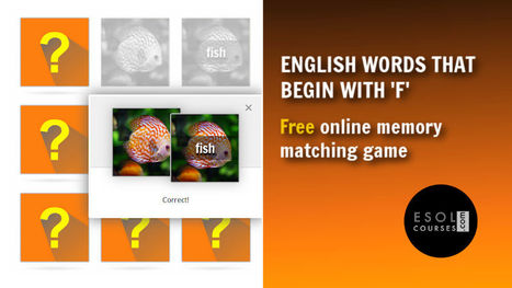 Easy English Words That Start With F - Easy Memory Matching Game | English Word Power | Scoop.it