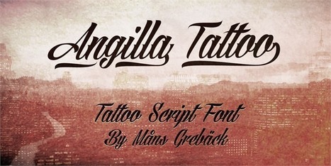 FREEWARE - Angilla Tattoo Personal Use font by Måns Grebäck - FontSpace | G-Tips: Design Ressources | Scoop.it