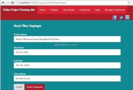 Completing Project Tracking website using AngularJS and Web API - Part VII | JavaScript for Line of Business Applications | Scoop.it