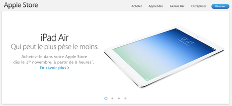 iPad Air : ouverture des AppleStore le 1er novembre | La Mêlée Numérique by Lydia | Scoop.it