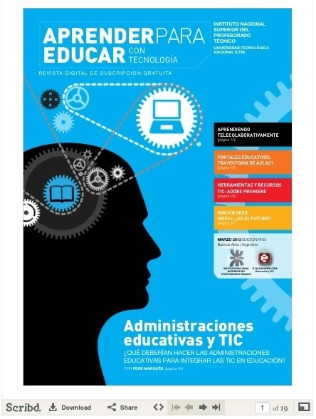 Educación tecnológica: Aprender para educar: Nuevo número de la revista | APRENDIZAJE | Scoop.it