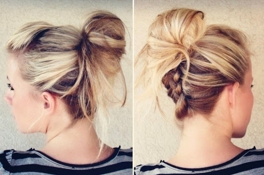 Inverted French Braid Top Knot Tutorial Short