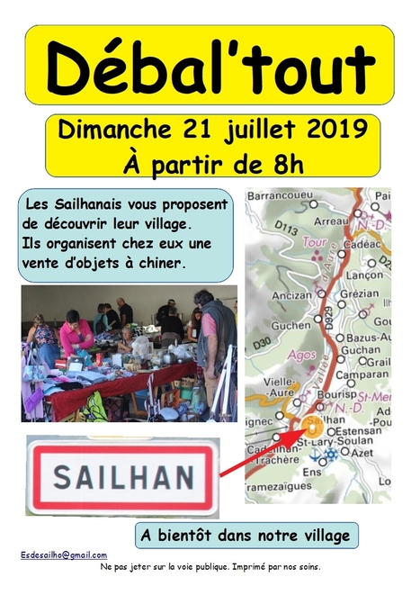 Débal'Tout à Sailhan le 21 juillet | Vallées d'Aure & Louron - Pyrénées | Scoop.it