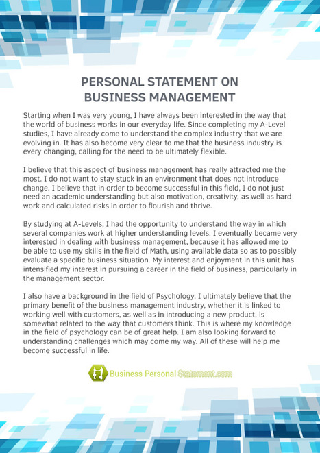 Personal statement management