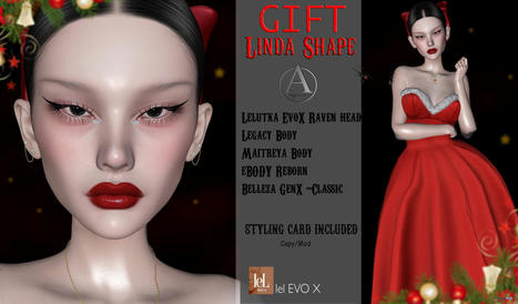 Linda Shape For Lelutka EvoX Raven January 2023 Group Gift by ARANA | Teleport Hub - Second Life Freebies | Second Life Freebies | Scoop.it