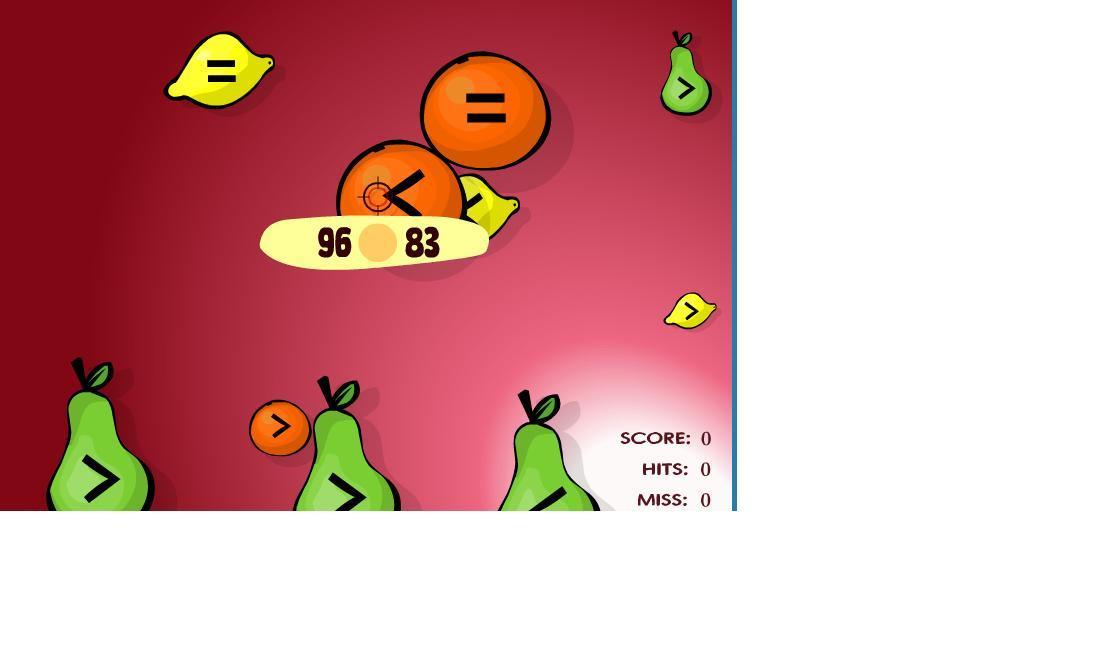 Math Games Fruit Shoot Compare Integers Sjm 