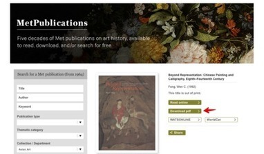 El Met te regala 509 libros de arte que puedes descargar gratis desde la web del museo | Asómate | TIC-TAC_aal66 | Scoop.it