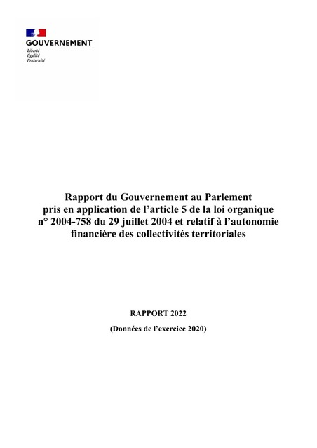 Autonomie financière des collectivités territoriales - Rapport 2022 | Veille juridique du CDG13 | Scoop.it