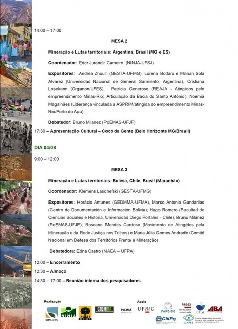 Seminário – Mineração na América Latina: neoextratisvismo e lutas territoriais / Minas Gerais 3-4 /08 | MOVUS  Movement for a Sustainable Uruguay | Scoop.it