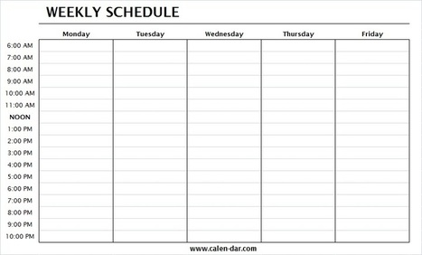 Weekly Schedule In Calendar Scoop It