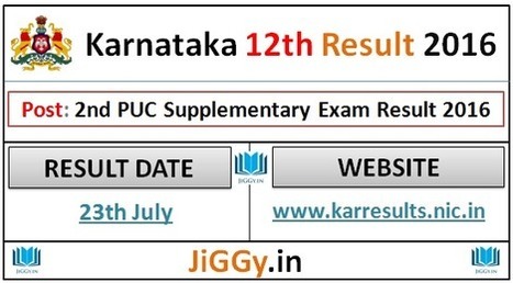 Karnataka 2nd Puc Supplementary Results 2016 N