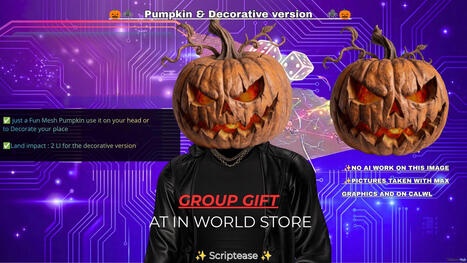 Pumpkin Wearable & Decorative Version October 2026 Group Gift by Scriptease | Teleport Hub - Second Life Freebies | Second Life Freebies | Scoop.it