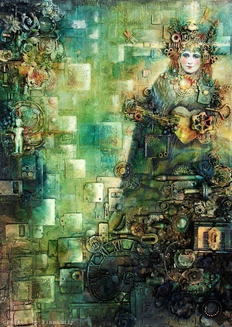Beautiful Cyberpunk Collages Made with Discarded Computer Parts | Strange days indeed... | Scoop.it