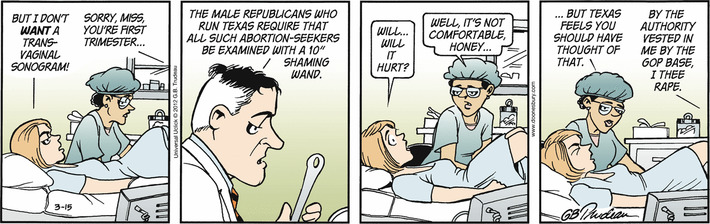 Today's (banned) Doonesbury: "Affrontal Assault" | Dare To Be A Feminist | Scoop.it