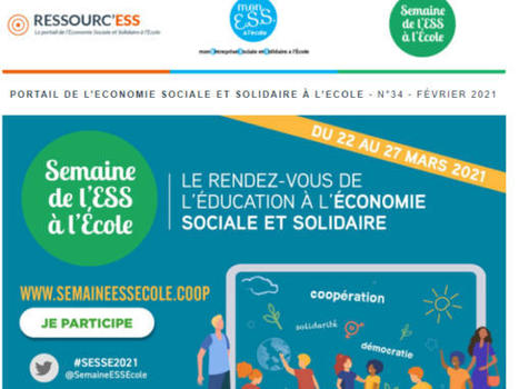 5ème édition de la « Semaine de l’ESS à l’Ecole » : découvrir l'entrepreneriat collectif, la durabilité, la solidarité, la coopération à l'école | Veille Éducative - L'actualité de l'éducation en continu | Scoop.it