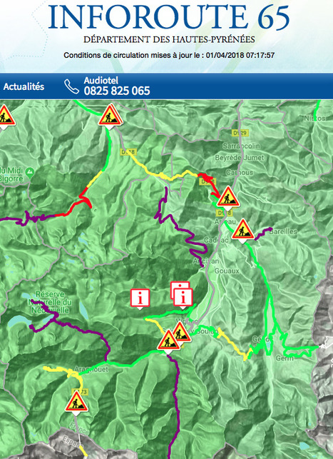 Conditions de circulation routière en Aure et Louron le 1er avril (07:17) | Vallées d'Aure & Louron - Pyrénées | Scoop.it