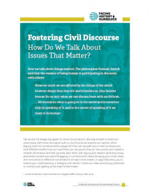 Fostering Civil Discourse: How Do We Talk About Issues That Matter? | Student Voice and Engagement | Scoop.it