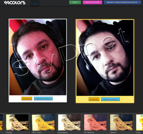 99colors – Ajouter des effets sympa sur vos photos | SlyDnet | Retouches et effets photos en ligne | Scoop.it