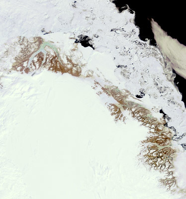 Le retrait des glaces en été vu de l'espace | Home | Scoop.it