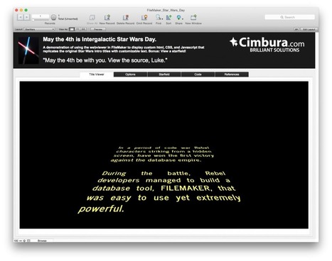Intergalactic Star Wars Day and FileMaker | Cimbura.com, Inc. Tech | Learning Claris FileMaker | Scoop.it
