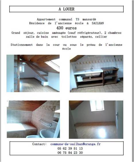 Appartement communal à louer à Sailhan | Vallées d'Aure & Louron - Pyrénées | Scoop.it