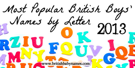 Most Popular British Boys' Names by Letter 2013 - British Baby Names | Name News | Scoop.it