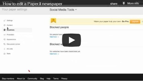 How to edit a Paper.li - video tutorial | Latest Social Media News | Scoop.it
