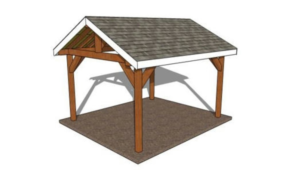12x14 Gable Pavilion Plans - PDF Download | Garden Plans | Scoop.it