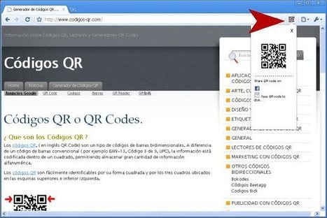 Extensi&oacute;n de Google Chrome para Generar QR Codes | C&oacute;digos QR Codes | Geolocalizaci&oacute;n y Realidad Aumentada en educaci&oacute;n | Scoop.it