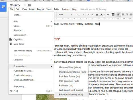 Export Google Docs in EPUB Format | Time to Learn | Scoop.it