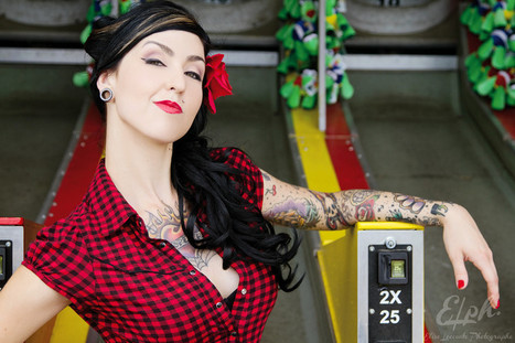 Montreal's Dynamic Duo: Photographer Elise Lecomte and Inked Pin Up Hellcath | Inked Girls | Scoop.it