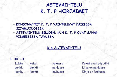 Suomenkieli/taso1/astevaihtelu | 1Uutiset - Lukemisen tähden | Scoop.it