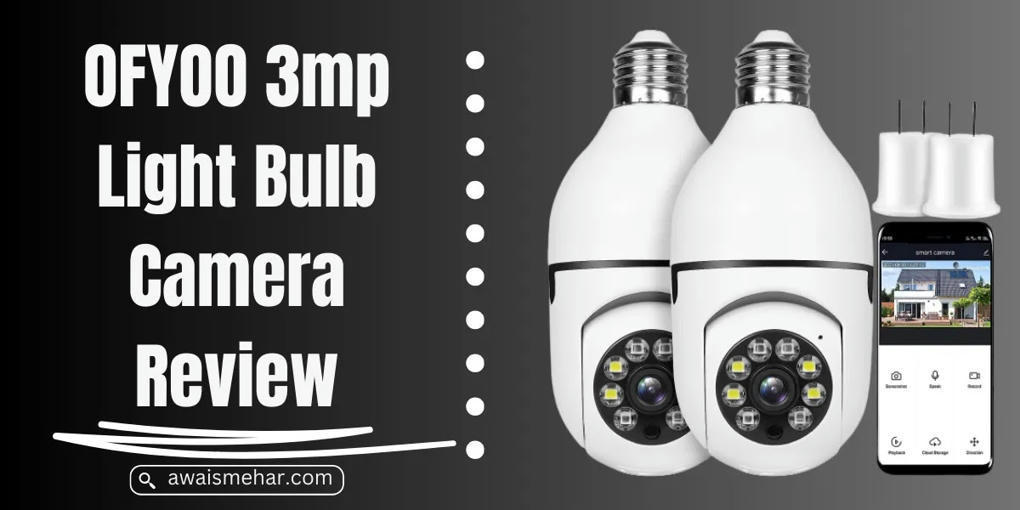  Jennov 3MP Light Bulb Security Camera Wireless