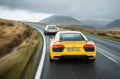 Audi R8 V10 Plus vs. McLaren 570S, Porsche 911 Turbo & Aston Martin V12 Vantage S | Autocar | Porsche cars are amazing autos | Scoop.it