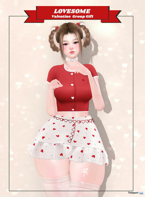 Valentine Outfit February 2023 Group Gift by LOVESOME | Teleport Hub - Second Life Freebies | Second Life Freebies | Scoop.it