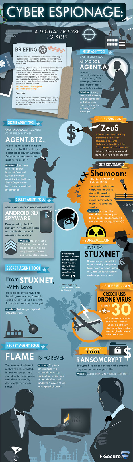 Here's Enough Digital Espionage to Scare James Bond [INFOGRAPHIC] | ICT Security-Sécurité PC et Internet | Scoop.it