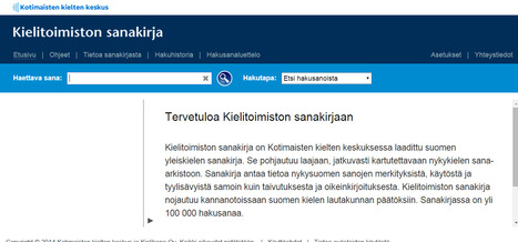 Kielitoimiston sanakirja on nyt verkossa | 1Uutiset - Lukemisen tähden | Scoop.it