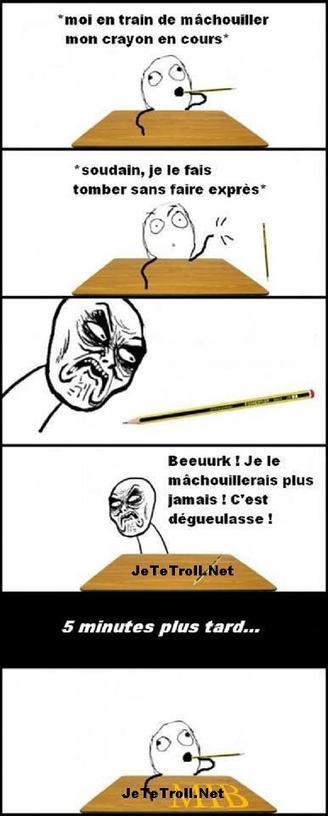Quand je mâchouille mon crayon en cours…. | Trollface , meme et humour 2.0 | Scoop.it