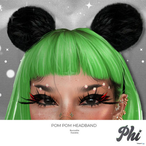 PomPom Headband May 2024 Group Gift by Phi | Teleport Hub - Second Life Freebies | Second Life Freebies | Scoop.it