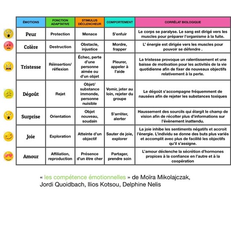 Un tableau pour mieux comprendre les &eacute;motions | TICE et langues | Scoop.it