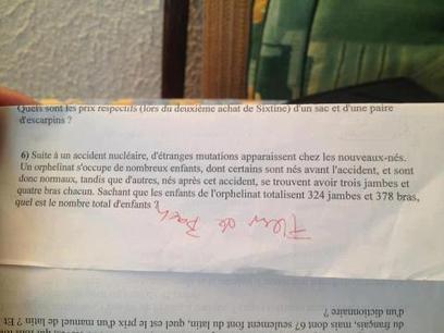 Honteux, grave, un exercice de math, en 2012, en Suisse avec des enfants irradiés d'un accident nucléaire | Infos en français | Scoop.it