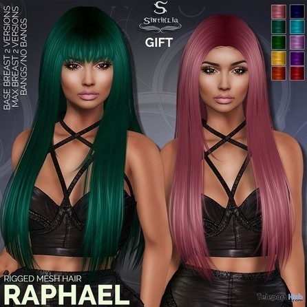 Hair Raphael Colors Pack Gift by Sintiklia | Teleport Hub - Second Life Freebies | Second Life Freebies | Scoop.it