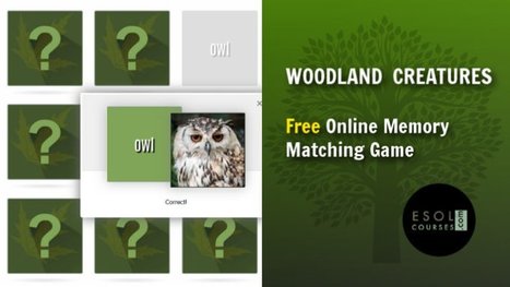 Woodland Animals - ESL Memory Matching Game | English Word Power | Scoop.it