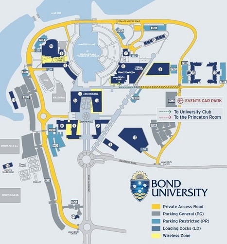 Bond University Campus Map Campus Map of Bond University   Don't get lost!