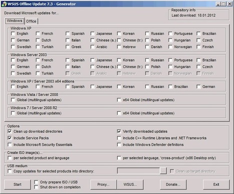 WSUS Offline Update - Update Microsoft Windows and Office without an Internet connection | Pedalogica: educación y TIC | Scoop.it